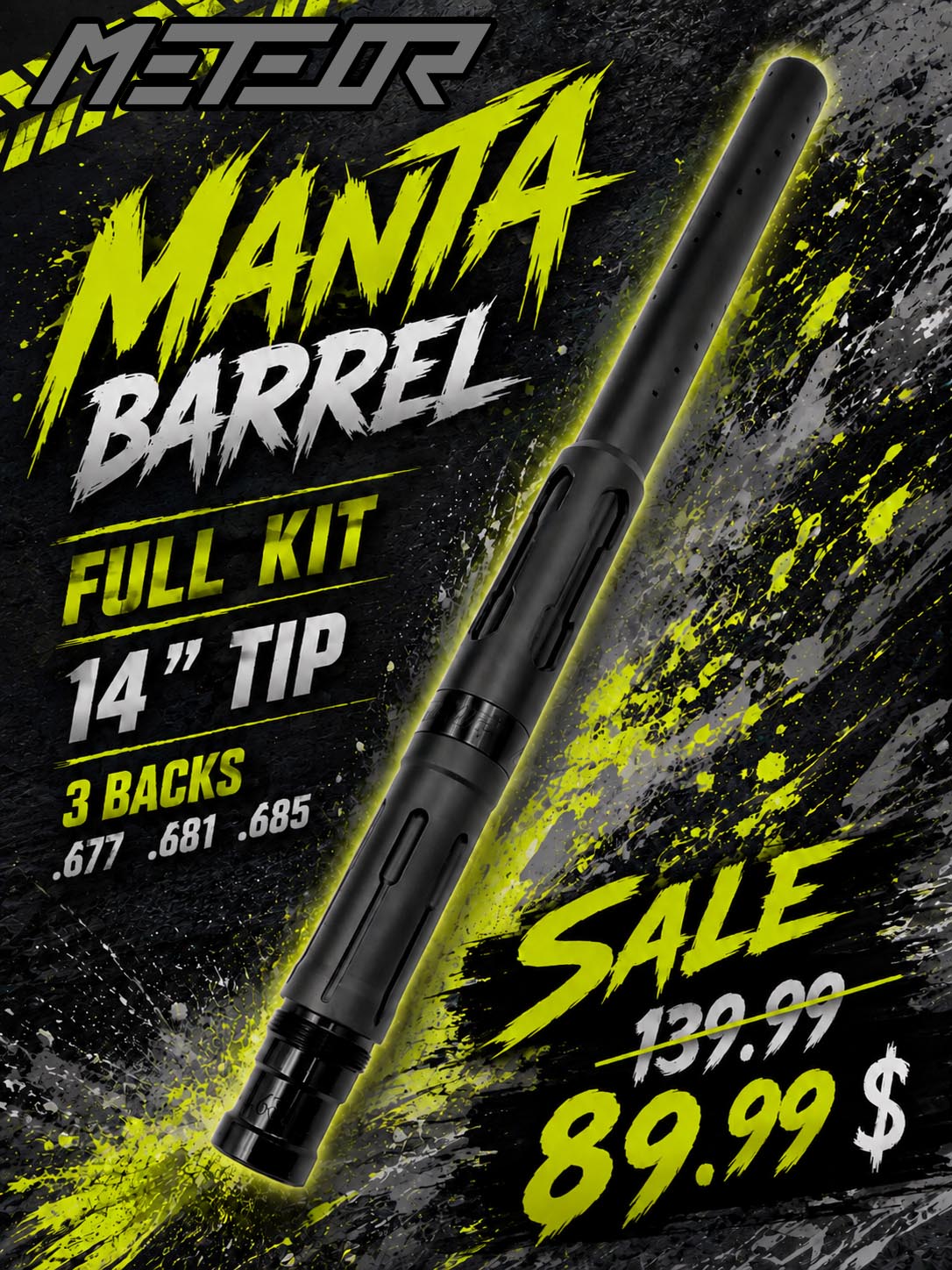 Meteor Manta Barrel 14" 2pieces KIT .685