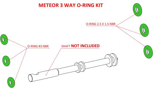 METEOR 3 WAY O-RING KIT